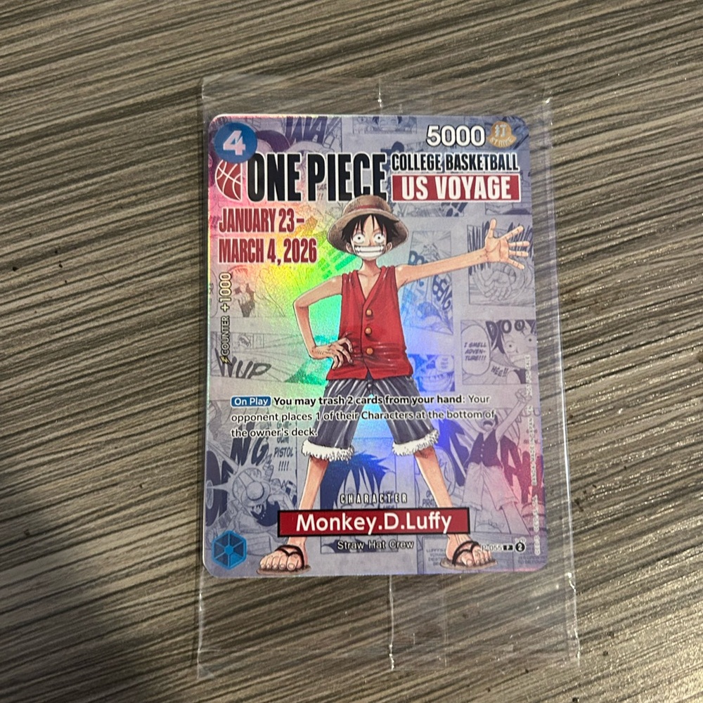 2026 OnePiece TCG Monkey.D.Luffy P-055 College Basketball US Voyage Promo SEALED